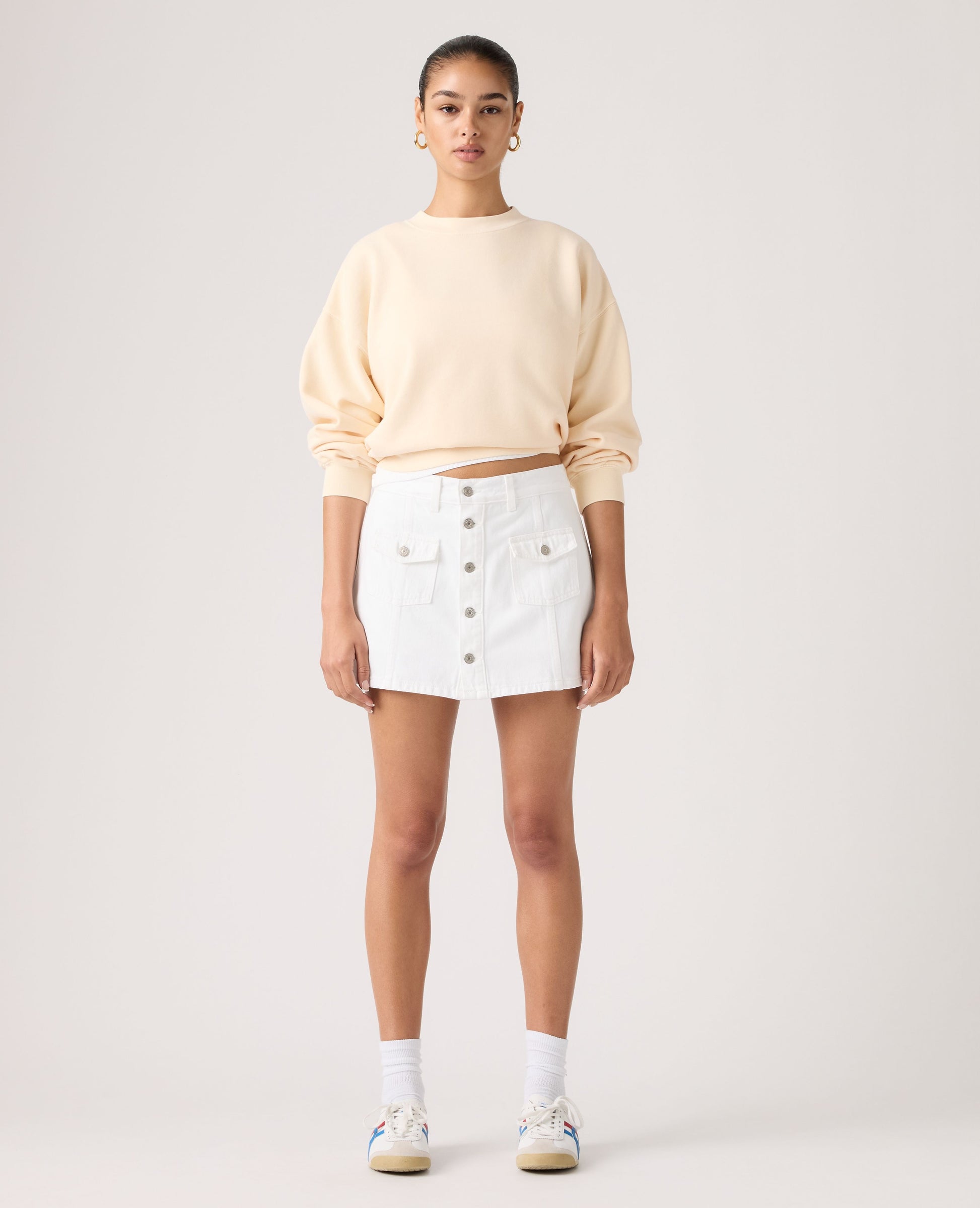 button-front-skort-