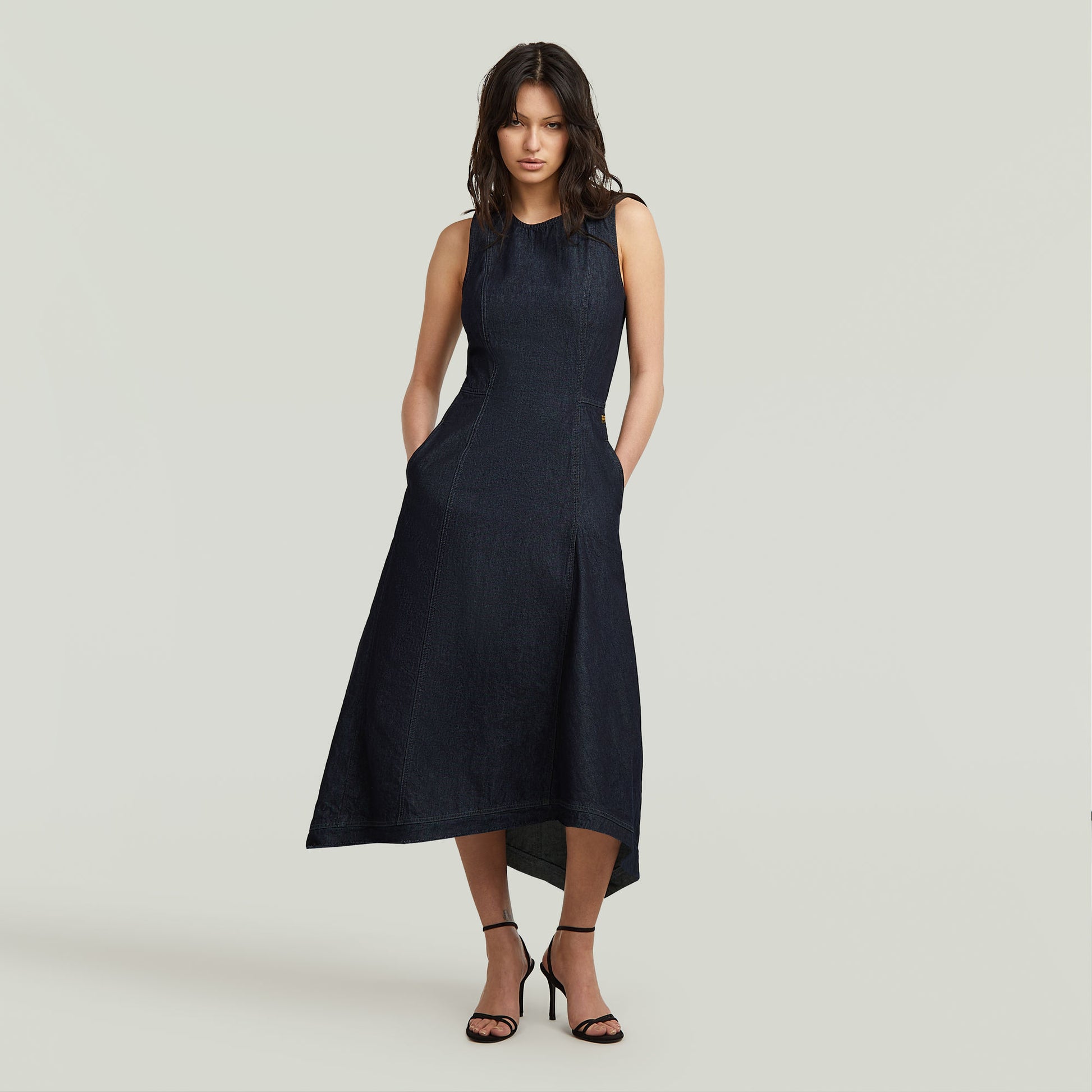 g-star-corset-flare-dress-kleider