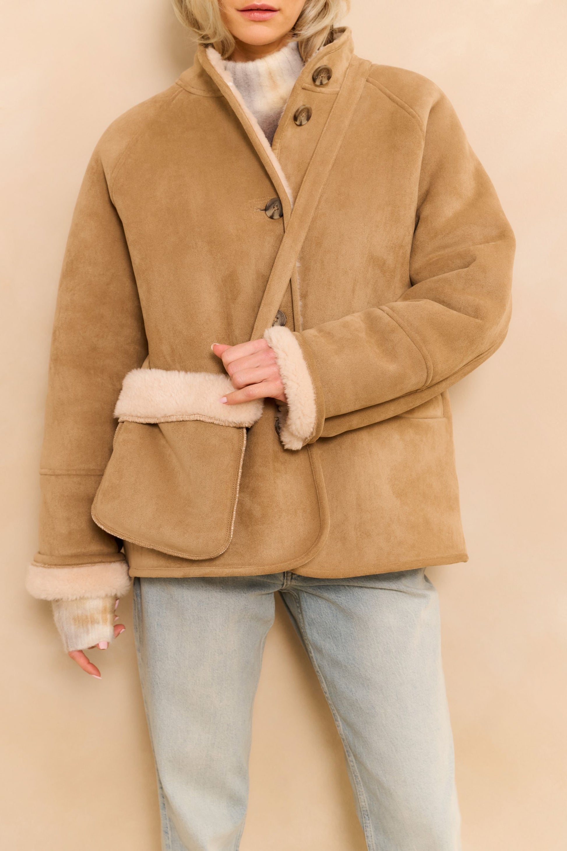 yaya-kurzmantel-in-lammfelloptik-winterjacken-/-mäntel