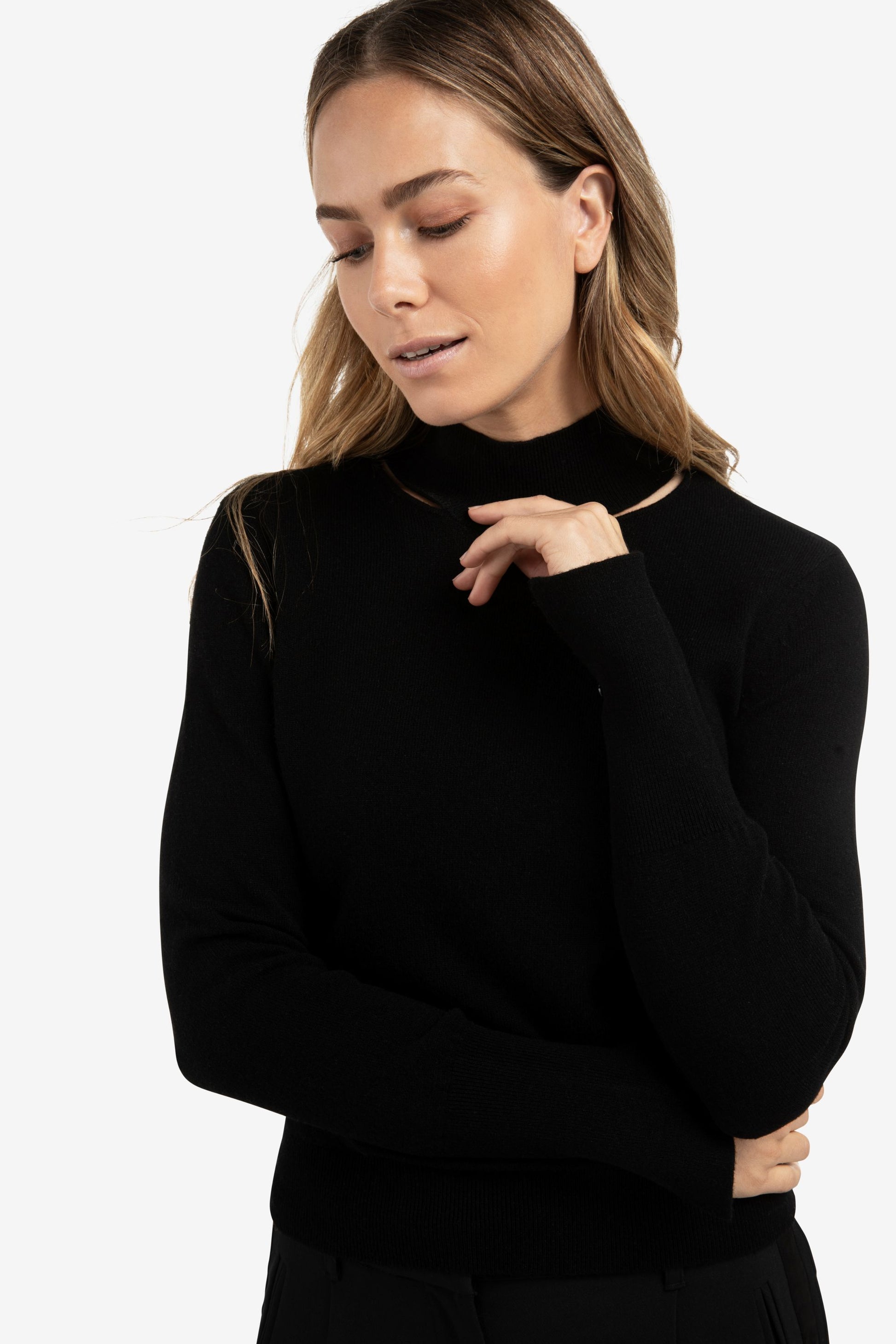 yaya-pullover-mit-schlitzen-strickpullover